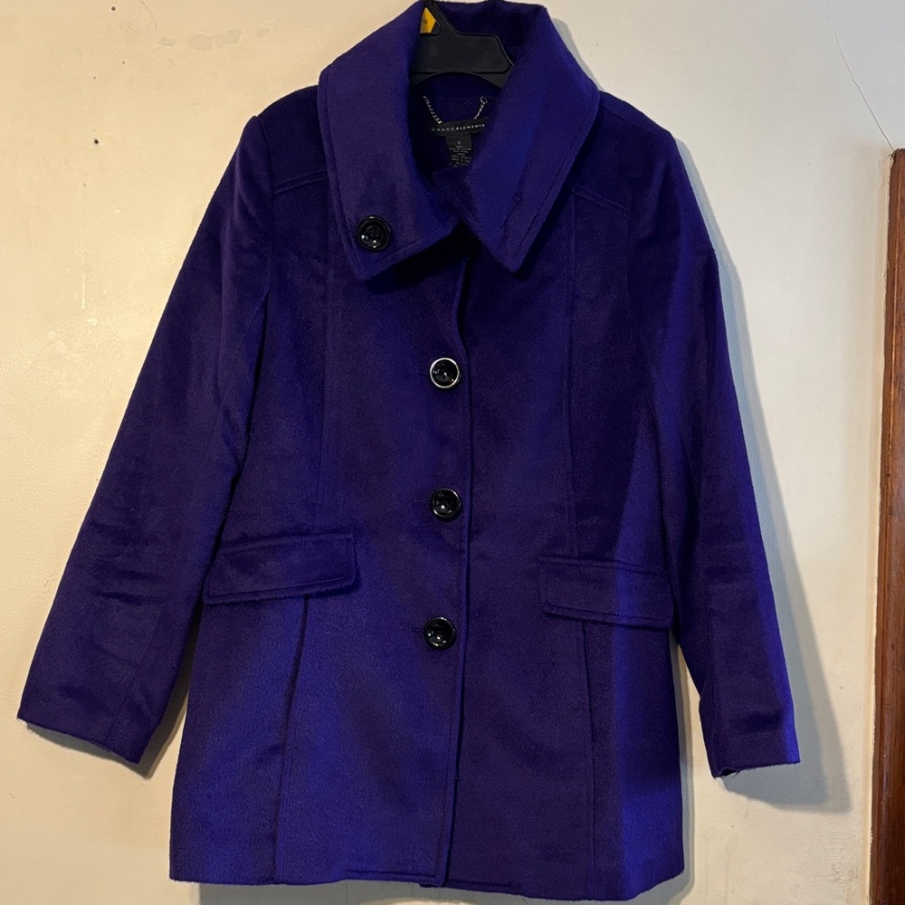 Grace Elements Women's Purple Pea Coat